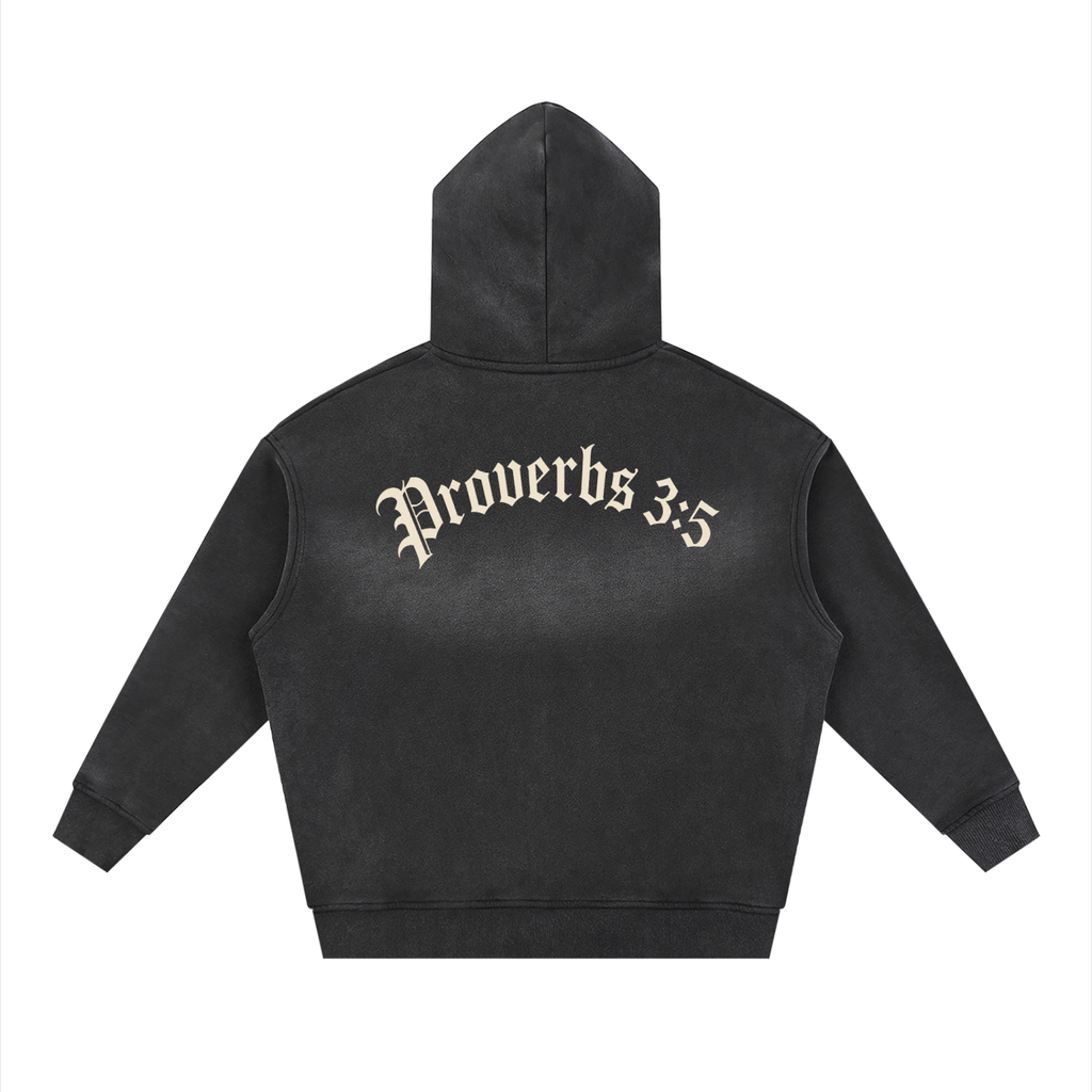 In God We Trust Two-way Zipper Hoodie