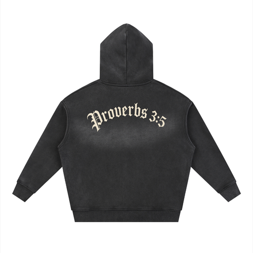 In God We Trust Two-way Zipper Hoodie